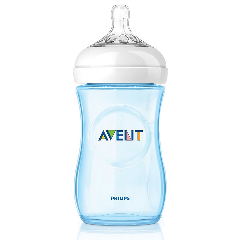 tetero natural 9 oz azul x1