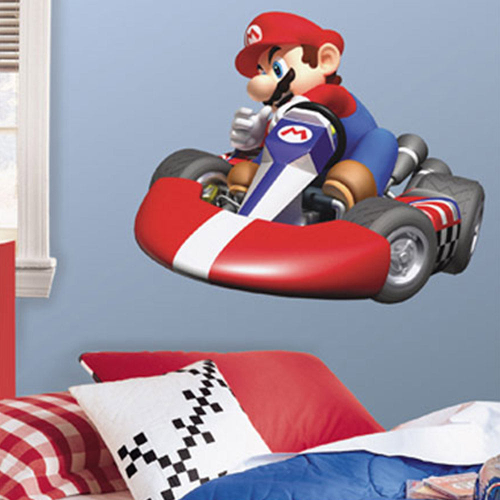 vinilo decorativo reutilizable mario kart giant wall decal