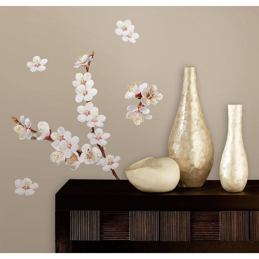 vinilo deco reutilizable flores vainilla