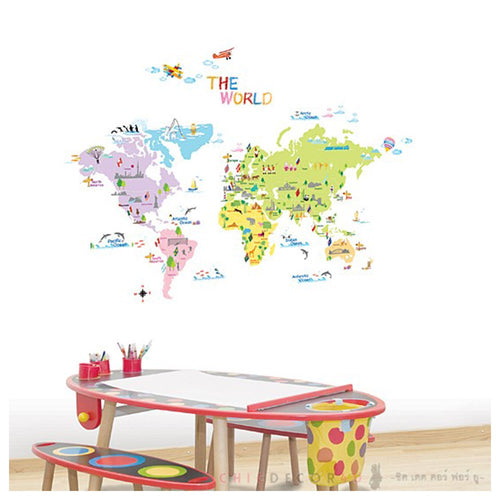 vinilo decorativo fixpix mapamundi  50x70cm