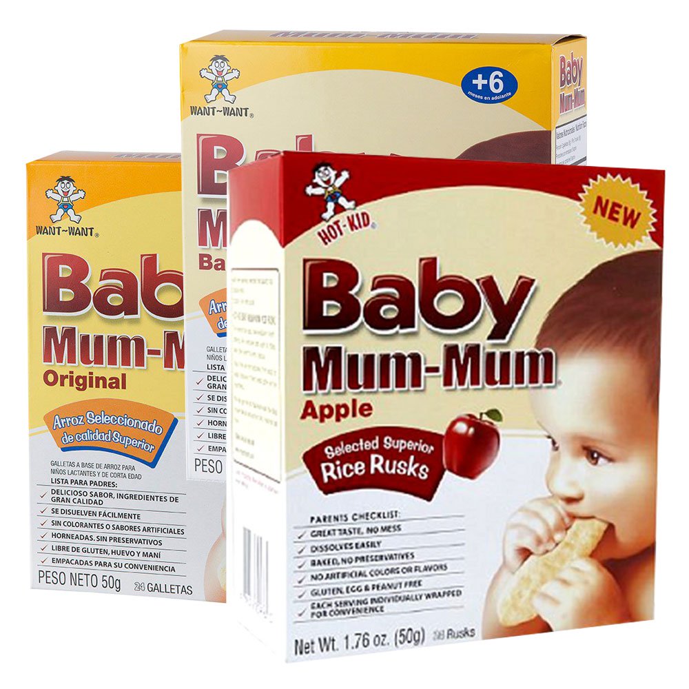 tripack galletas babymummum original organico  banano y manzana