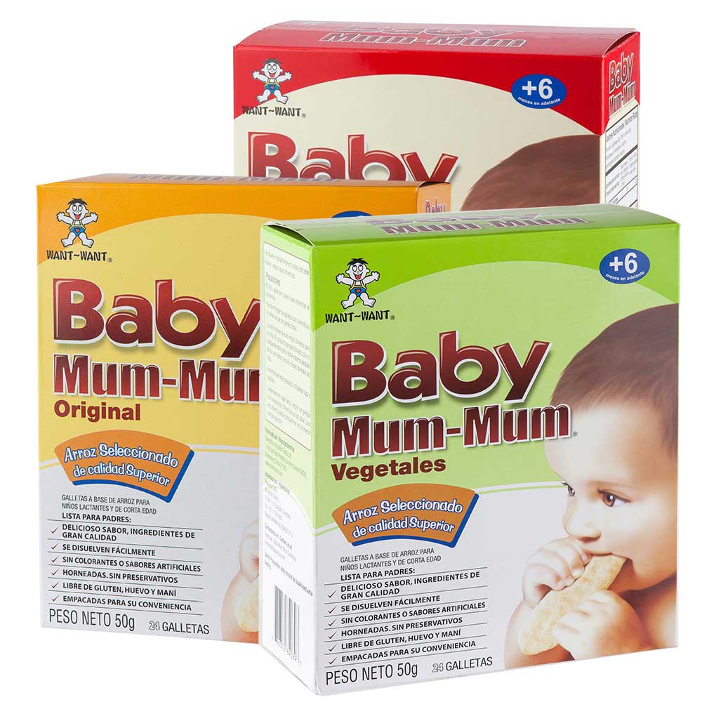 tripack galletas babymummum manzana  original organico y vegetales