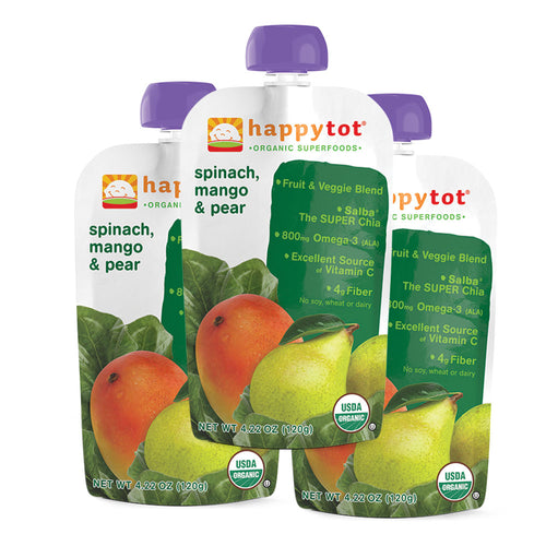 tripack compota etapa 4 espinaca  mango y pera