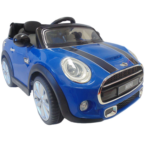 carro electrico mini cooper azul