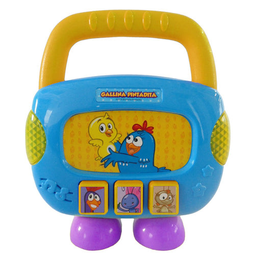 reproductor amarillo gallina pintadita