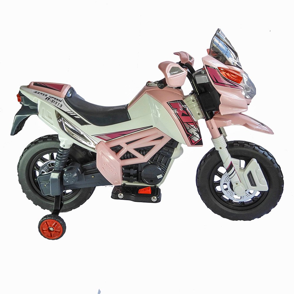 moto electrica enduro rosada nina