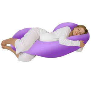 almohada de embarazo color morado