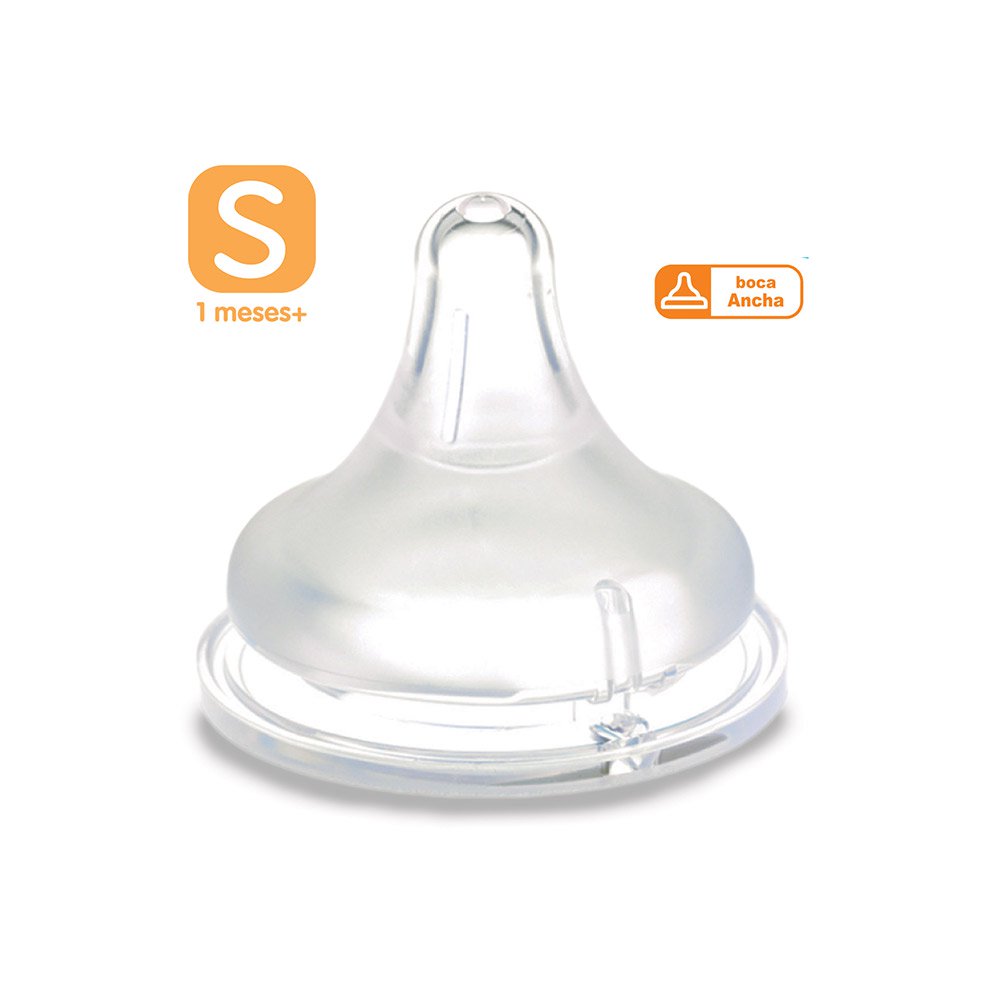 chupo peristaltico plus boca ancha x 2 talla s