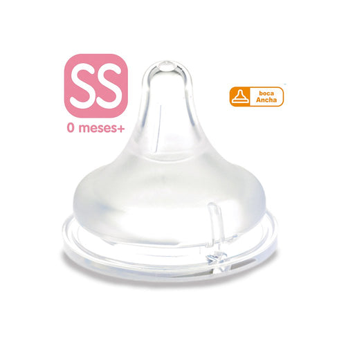 chupo peristaltico plus boca ancha x 2 talla ss