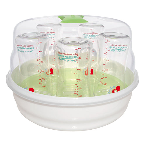 esterilizador microondas con accesorios