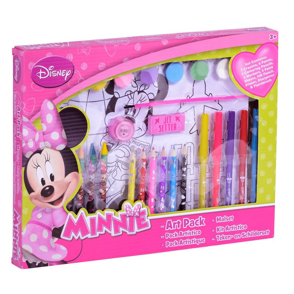 set artistico en caja minnie mouse