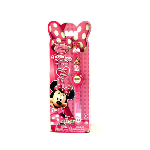 reloj minnie 5 funciones pantalla lcd