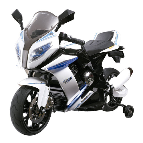 moto electrica tipo bmw blanca