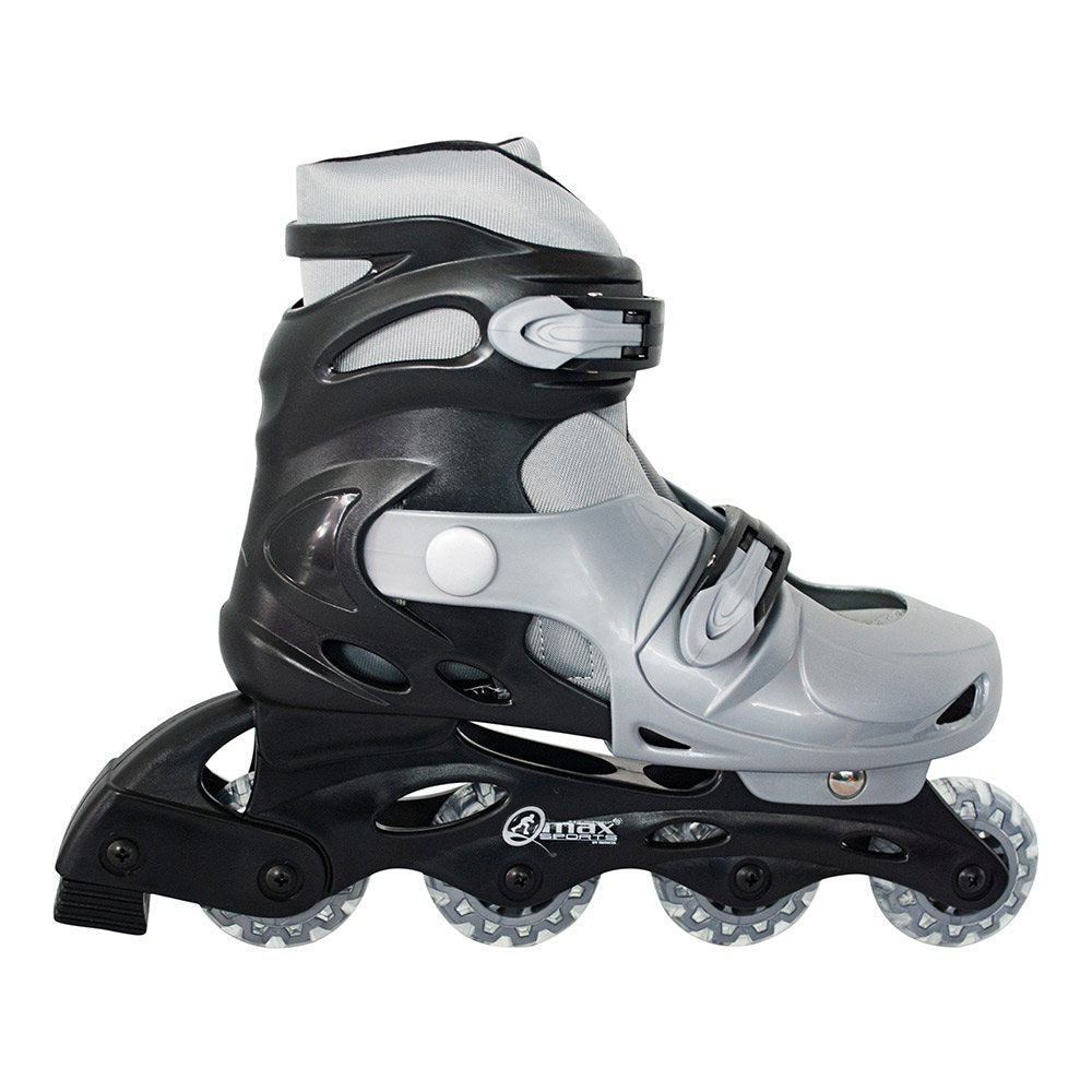 patines ajustables qmax talla l black y silver