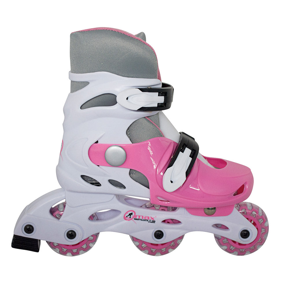 patines ajustables qmax s rosado