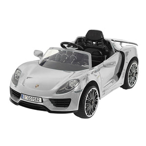 carro electrico auto porsche 918 spyder silver