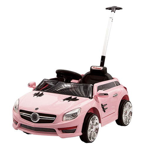 push car 2 en 1 con motor tipo mercedes pink