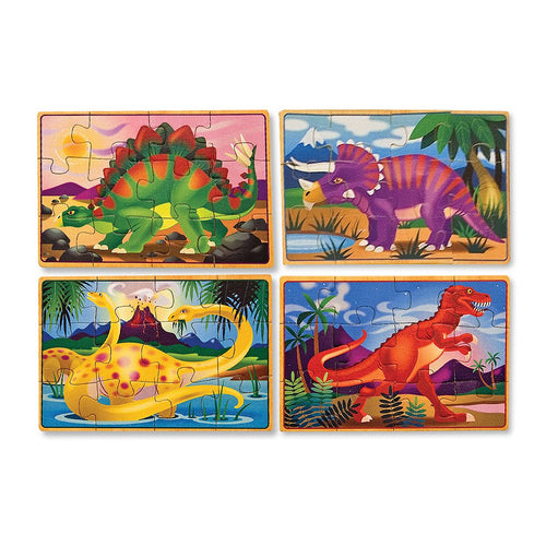 set de 4 rompecabezas   dinosaurios