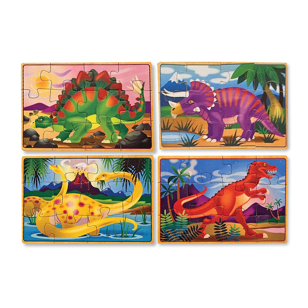 set de 4 rompecabezas   dinosaurios