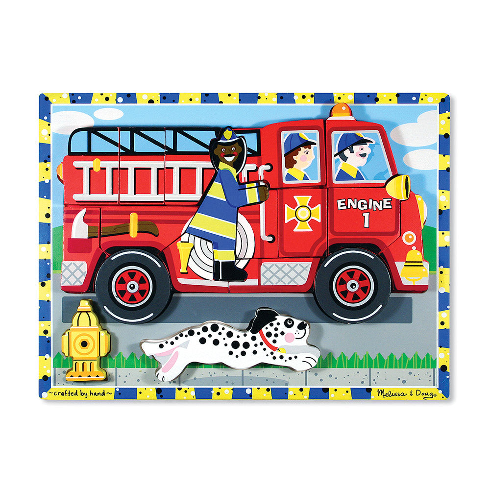 rompecabeza en relieve   camion de bomberos