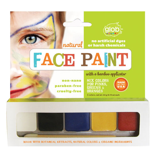 pintura para la cara naturales  bandeja de 5 colores