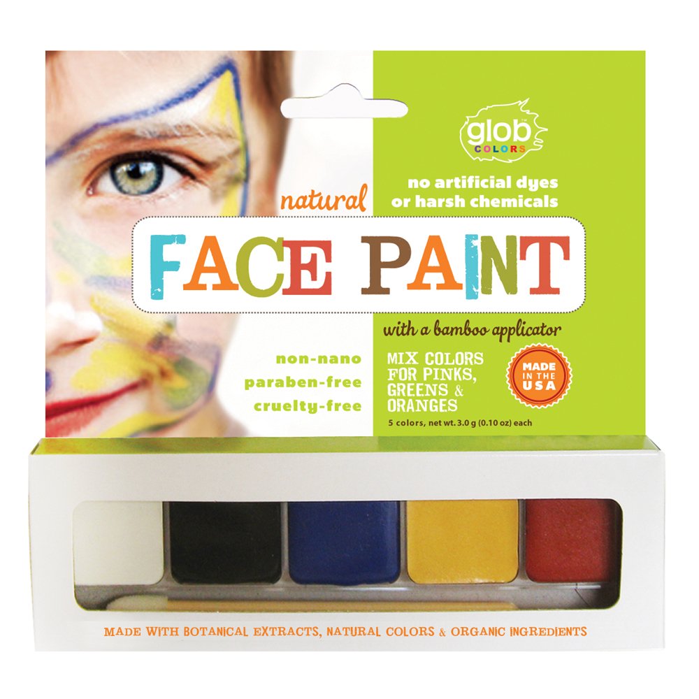 pintura para la cara naturales  bandeja de 5 colores