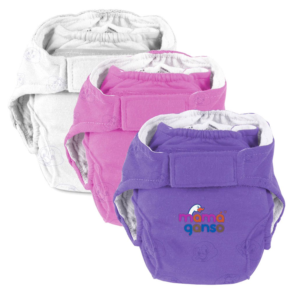 panales reutilizables x3 etapa 3   morado  fucsia y blanco