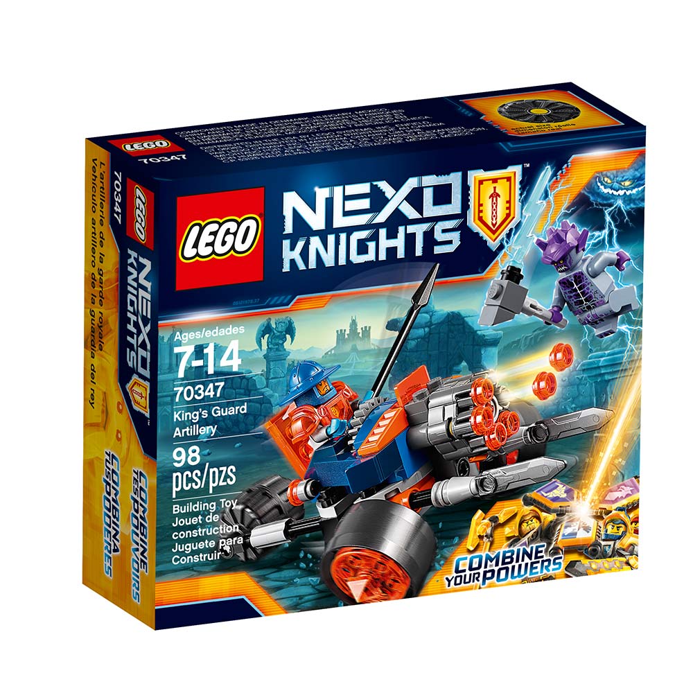 lego® nexo kinghts vehiculo artillero de la guardia del rey