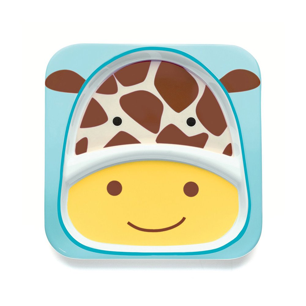 plato con divisiones   zoo jirafa