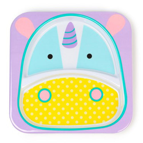 plato con divisiones   zoo unicornio