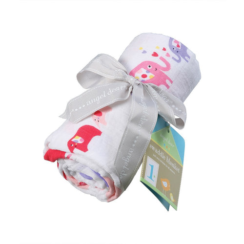 cobija de muselina   elefantes rosados