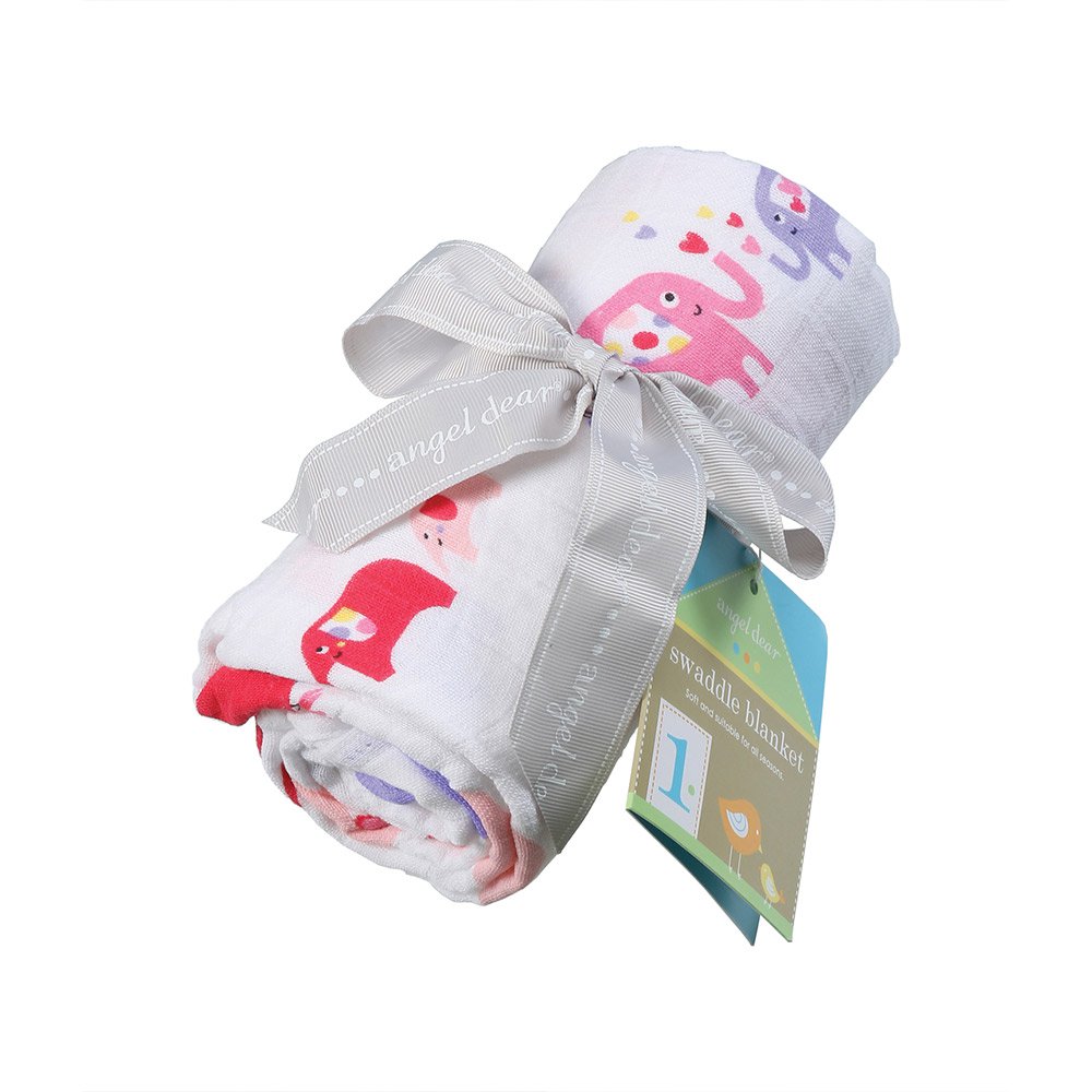 cobija de muselina   elefantes rosados