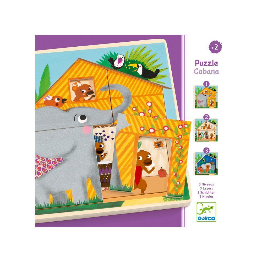 rompecabezas de madera 3 niveles   la cabana