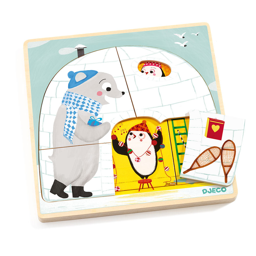 rompecabezas de madera 3 niveles   iglu