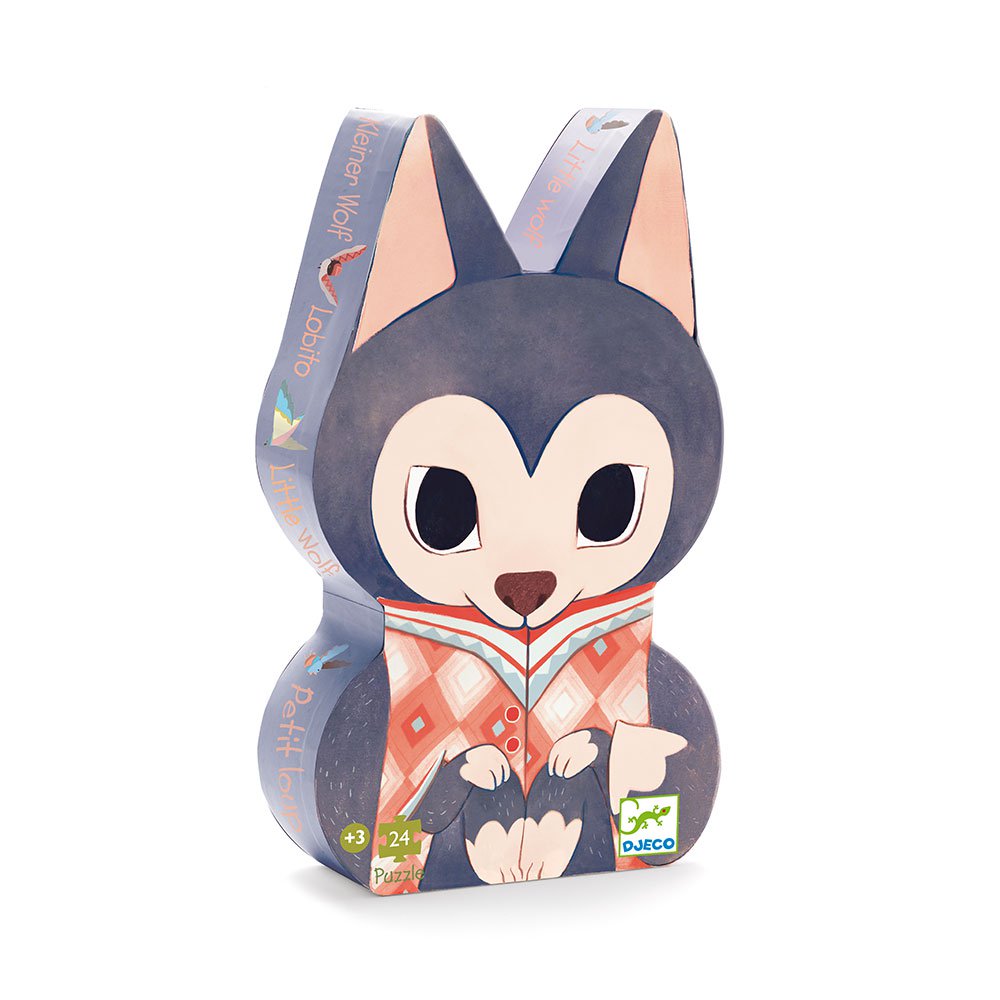 rompecabezas de silueta   lobo