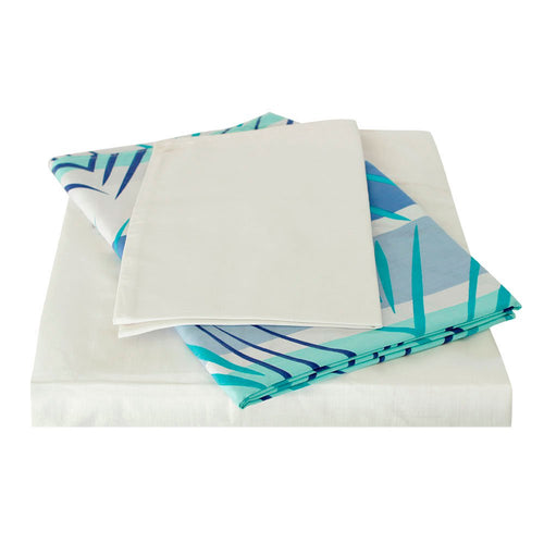 juego de sabanas para cuna o corral   blanco estampado