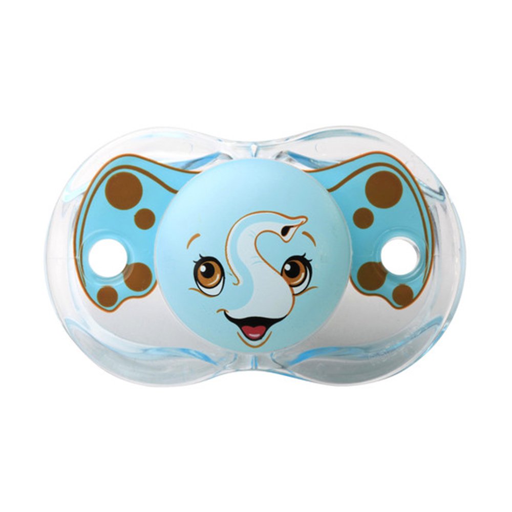 chupo elefante azul con blanco