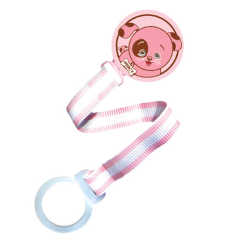 sujetador de chupo   perrito rosado