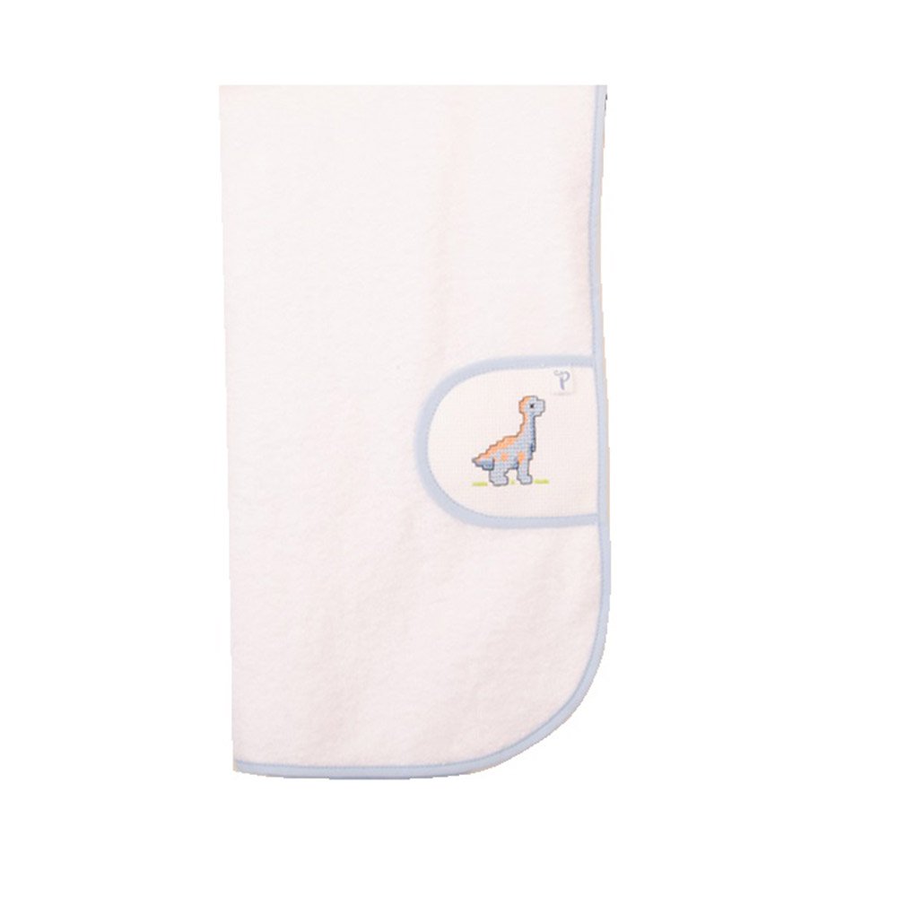 toalla capa borde azul dinosaurio