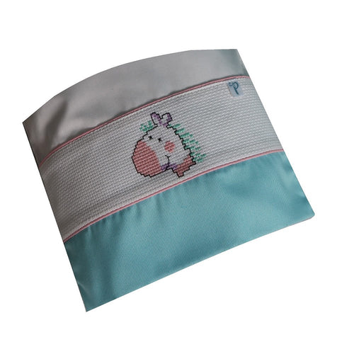 almohada zebra verde y rosado