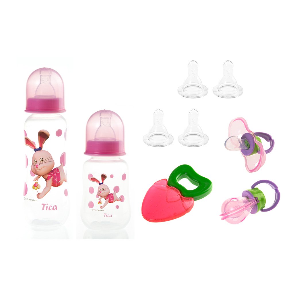 kit accesorios bebe dubon 3  meses rosado