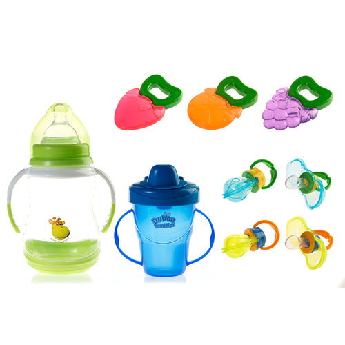 kit accesorios bebe dubon 6  meses azul  verde