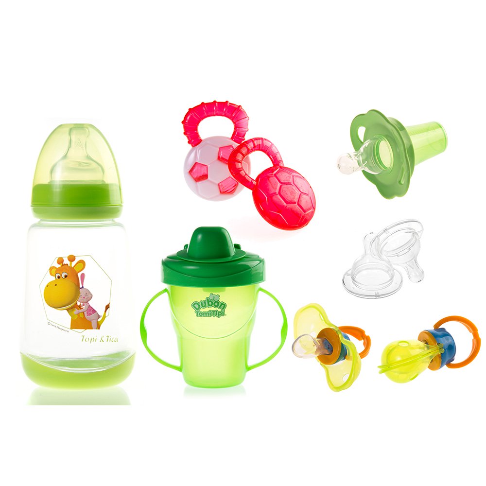 kit accesorios bebe dubon 6  meses verde