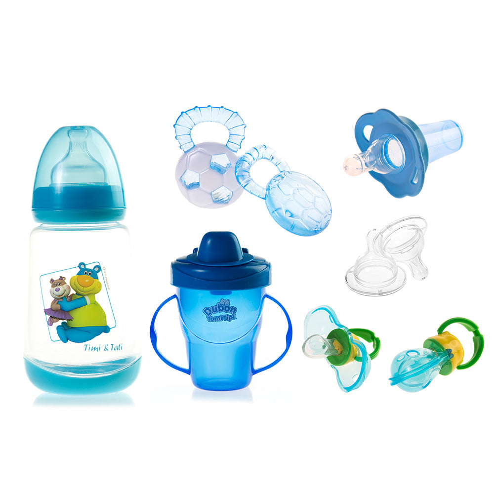 kit accesorios bebe dubon 6  meses azul
