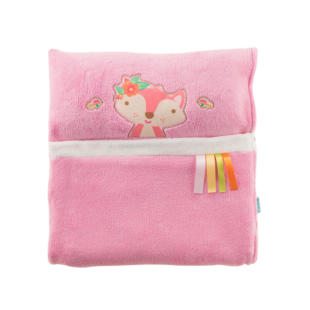 sleeping bag con almohada rosa