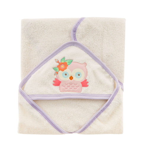 toalla capucha bordada buho