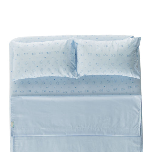 juego de sabanas estampadas para cuna azul