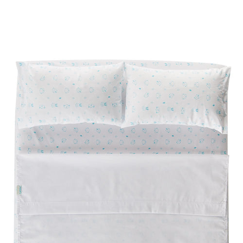 juego de sabanas estampadas para cuna blanco