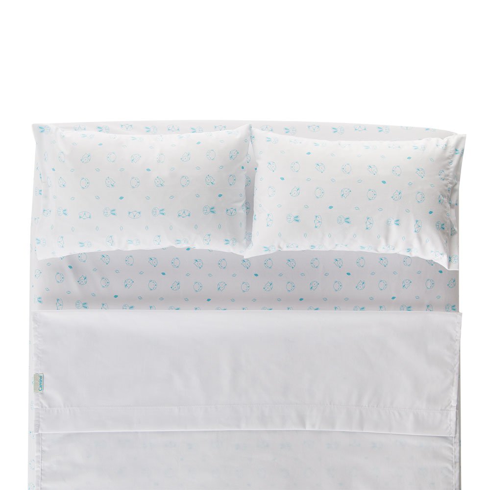 juego de sabanas estampadas para cuna blanco