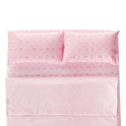 juego de sabanas estampadas para cuna rosa